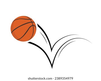 Basketballsymbol auf weißem Hintergrund.