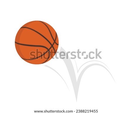 Bouncing basketball icon on white background. [[stock_photo]] © 