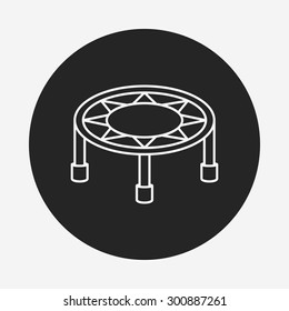 Bouncing bed line icon