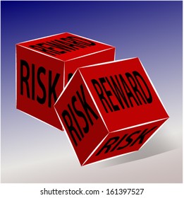 Bouncing dices/Risk and reward/Vector design