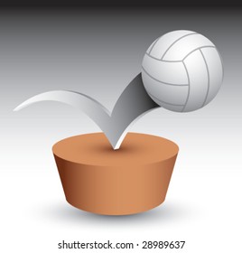 bouncing volleyball