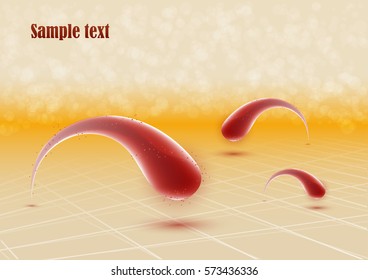 Bouncing water droplets in clouds of steam. Vector background for text