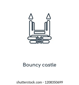 Bouncy castle concept line icon. Linear Bouncy castle concept outline symbol design. This simple element illustration can be used for web and mobile UI/UX.