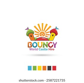 Bouncy castle hire vector design