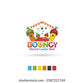 Bouncy castle hire vector design