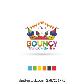 Bouncy castle hire vector design