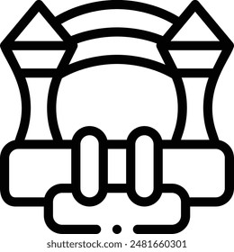 bouncy castle icon. Thin Linear Style Design Isolated On White Background