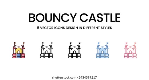 Bouncy Castle icons. Suitable for Web Page, Mobile App, UI, UX and GUI design.