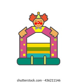 Bouncy Castle Line Icon