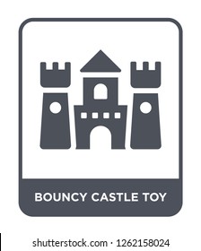 bouncy castle toy icon vector on white background, bouncy castle toy trendy filled icons from Toys collection, bouncy castle toy simple element illustration