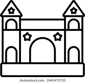 Bouncy castle vector icon. Can be used for printing, mobile and web applications.