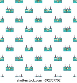 Bouncy castles pattern in cartoon style. Seamless pattern vector illustration