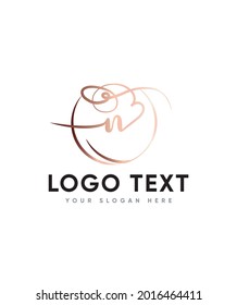 A Bouncy And Charming Calligraphy Font Type N Logo Template, Vector Logo For Business And Company Identity 