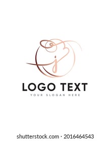 A Bouncy And Charming Calligraphy Font Type J Logo Template, Vector Logo For Business And Company Identity 