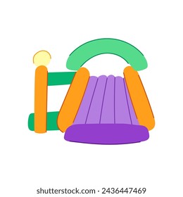 bouncy inflatable castle cartoon. kid jump, bounce play, house logo bouncy inflatable castle sign. isolated symbol vector illustration