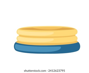 Ilustración vectorial de torre inflable de bouncy aislada en fondo blanco