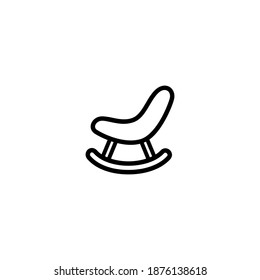 Bouncy Seat Icon. Baby Icon. Simple, Flat, Outline, Black.