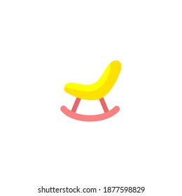 Bouncy Seat Icon. Baby Icon. Simple, Flat, Color, Shading.