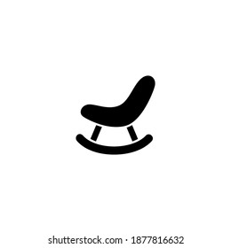 Bouncy Seat Icon. Baby Icon. Simple, Flat, Black, Glyph.