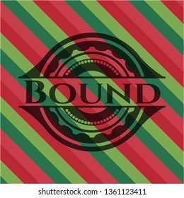 Bound christmas emblem.