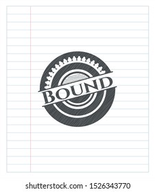 Bound emblem draw with pencil effect. Vector Illustration. Detailed.