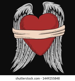 bound heart vector illustration for your company or brand
