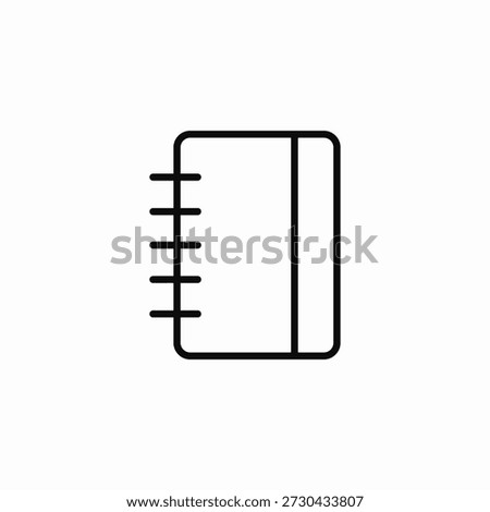 bound notebook diary icon sign vector