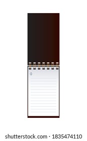 bound notebook with horizontal lines vector illustration design