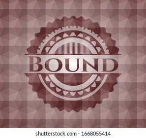 Bound red geometric badge. Seamless.