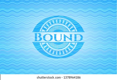 Bound water concept emblem background.