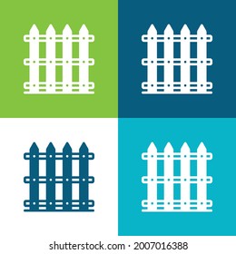Boundaries Flat four color minimal icon set