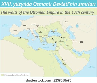 Boundaries of the Ottoman State in the XVII. Century, Büyük Selçuklu Devleti, Osmanlı Devleti Harita, Tarih Haritaları, Anadolu Selçuklu Devleti, Ottoman Empire, 17. yüzyıl, Kanuni, Fatih Harita