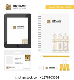 Boundary  Business Logo, Tab App, Diary PVC Employee Card and USB Brand Stationary Package Design Vector Template