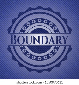 Boundary with denim texture. Vector Illustration. Detailed.