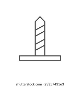 Boundary marker line outline icon