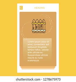 Boundary  mobile vertical banner design design. Vector