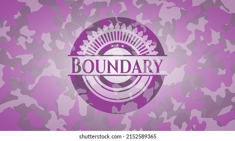 Boundary pink on camo pattern. Vector Illustration. Detailed. 