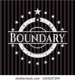Boundary silvery emblem or badge