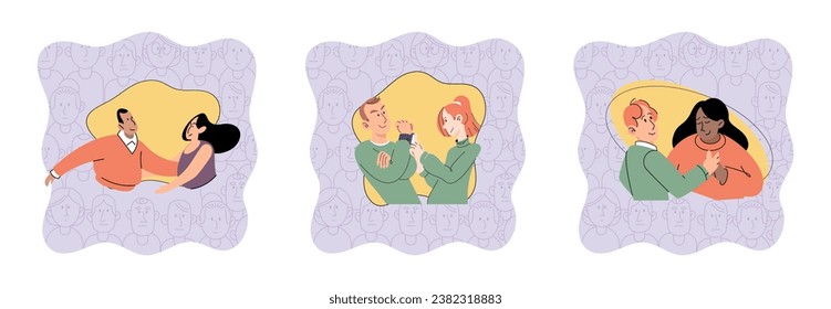 Boundary vector illustration. Effective communication involves understanding and respecting others personal space and boundaries Maintaining appropriate distance during contact demonstrates respect