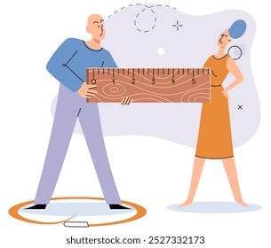 Ilustración vectorial de límites. Sentirse seguro y protegido dentro de nuestros límites personales es esencial para la salud mental Las expectativas de la sociedad y las normas culturales moldean nuestros límites de percepción El concepto