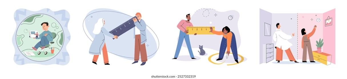 Boundary vector illustration. Invading someones personal space without consent can cause discomfort and tension Personal boundaries are expression our individuality and need for self preservation