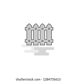 Boundary Web Icon. Flat Line Filled Gray Icon Vector