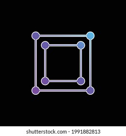 Bounding Box blue gradient vector icon