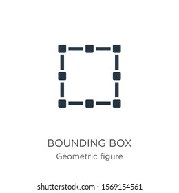 Bounding box icon vector. Trendy flat bounding box icon from geometric figure collection isolated on white background. Vector illustration can be used for web and mobile graphic design, logo, eps10