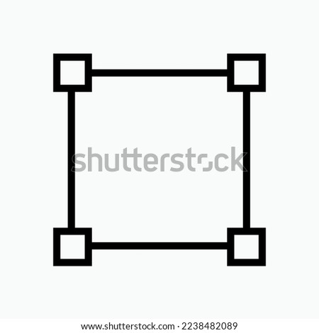 Bounding Icon. Box, Square Symbol.