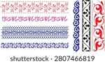 boundry design collection set,classic seamless design pack,retro element,floral boundry design,separater,print design,boader decorativ design.