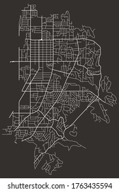 Bountiful, Utah, USA–urban city vector map with downtown and periphery, transport network, roads and highways 