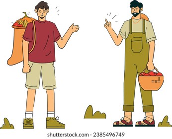 Bounty of Blessings Illustration for infographic etc