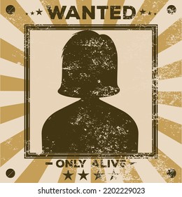 bounty hunter poster design. vintage wanted paper