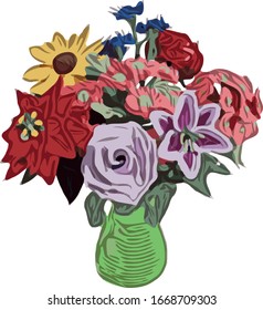 Bouquet Art Vector Flower Reductor